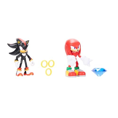 Sonic The Hedgehog 4" Action Figure 2 Pack Knuckles & 4", & Shadow