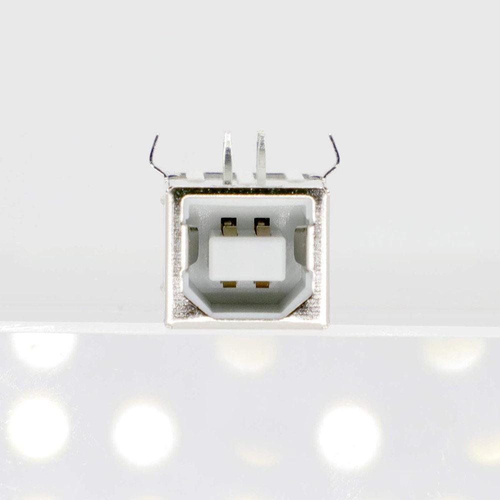 USB Female Type-B Port 4-Pin Right Angle PCB DIP Jack Socket-White 10 Pack by
