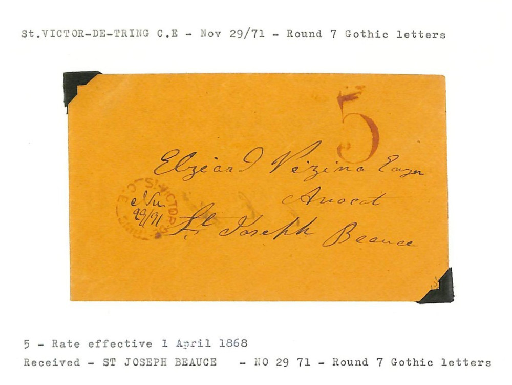 Canada - Cover - St-Victor-de-Tring - Split Ring - 1871