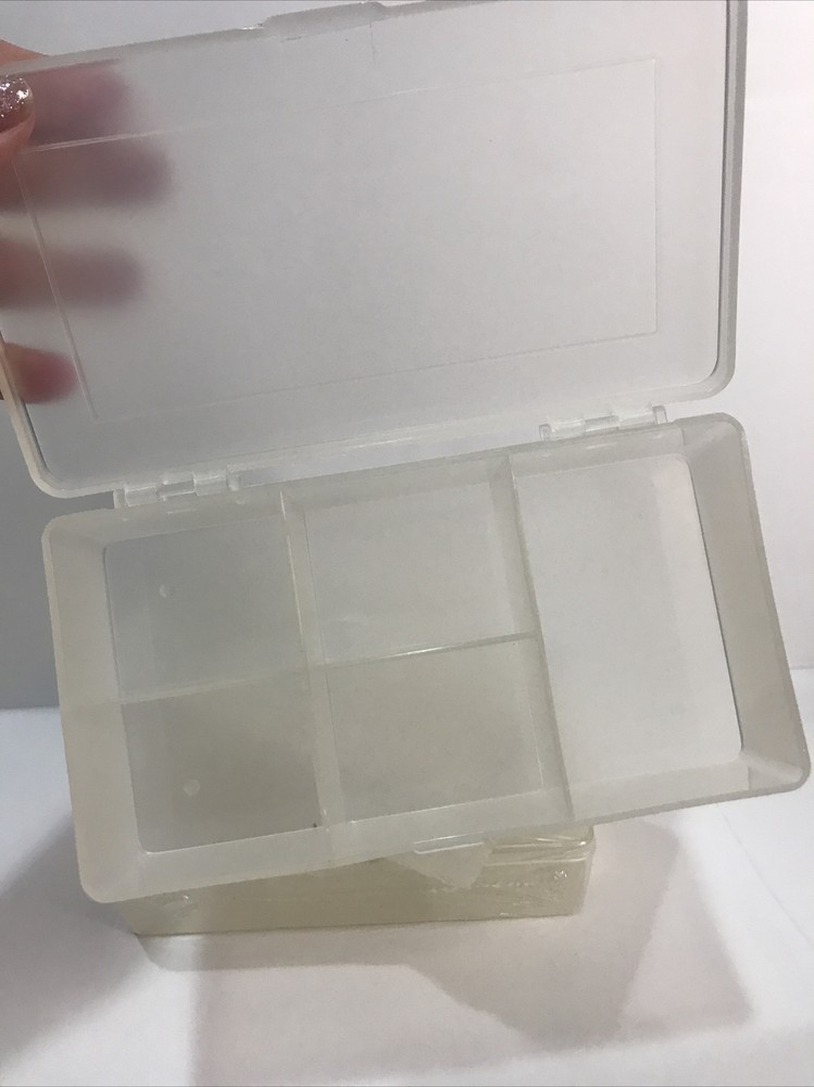 3 Pack Clear Box Plastic Bead Storage Craft Container Earring Organizer Tackle