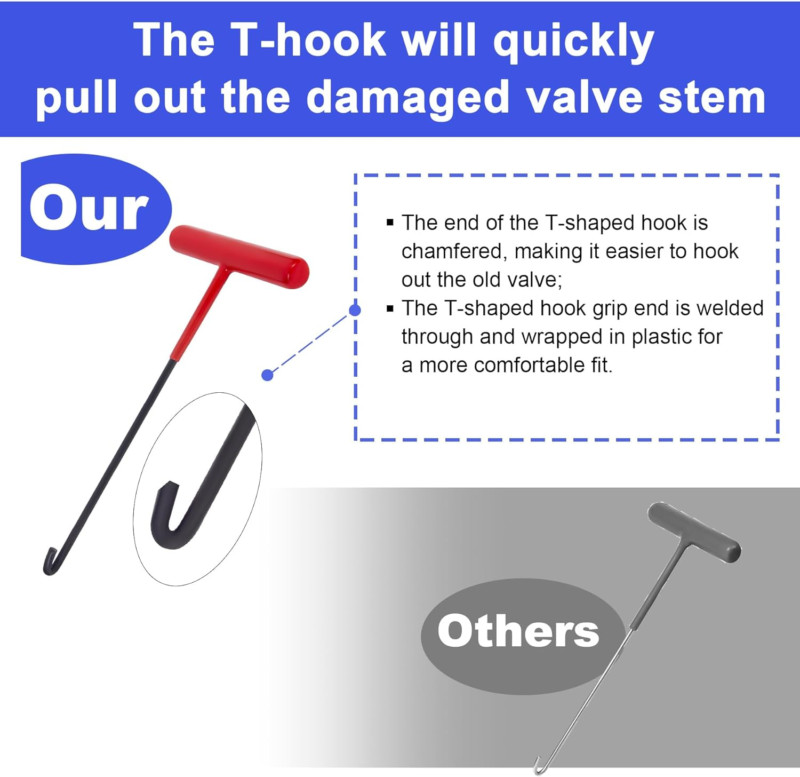 Quick Change Tire Valve Tool Kit,Tire Valve Stem Core Quickly Replacement Tool
