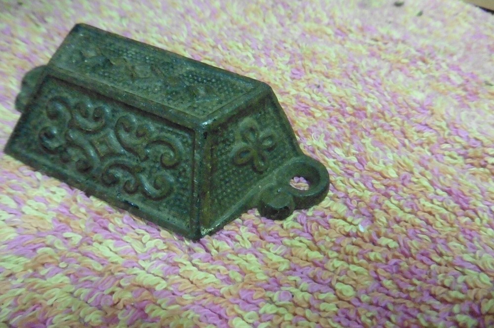 Antique 1871 Lock Latch Dated august 8 1871 cast iron