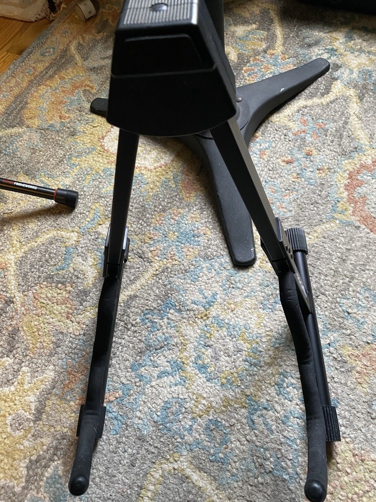 Amazon Basics Adjustable Guitar Folding A-Shape Frame Stand Black