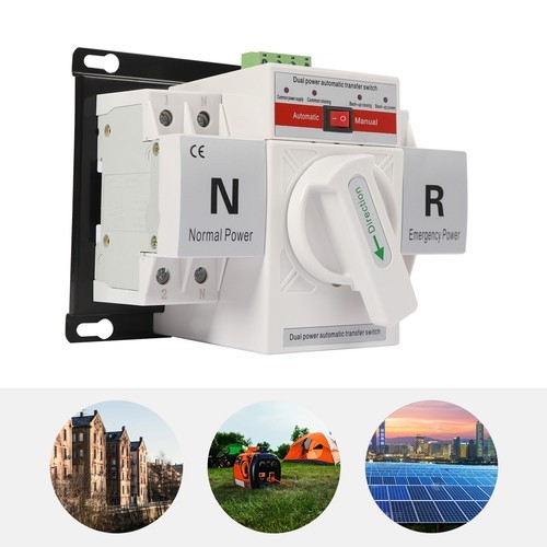 63A 2P 110V Dual Power Automatic Transfer Switch Generator Changeover Switch