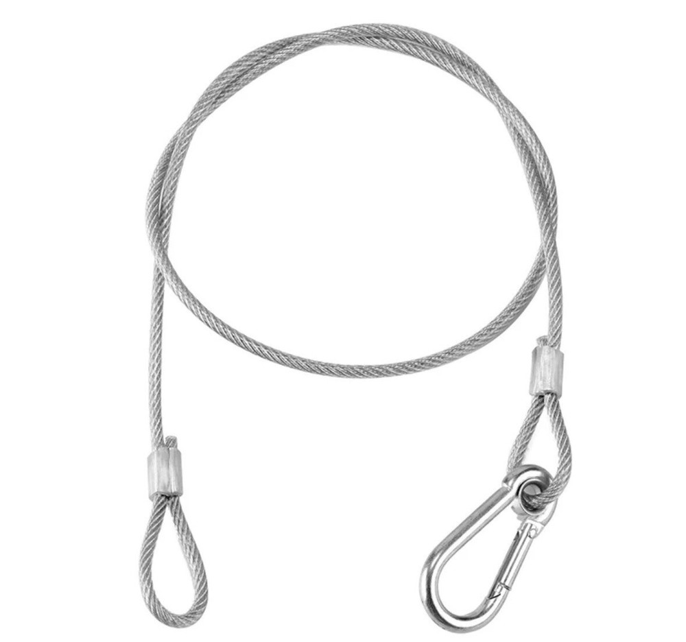 Stage Light Safety Cables 47”, Stainless Steel Security Cable.Multi Use/1Pcs