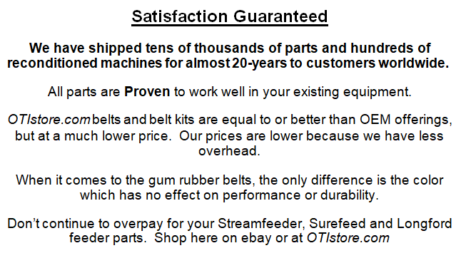 Surefeed/Pitney Bowes Model ECO-1200 Belt Kit OT-99120ES