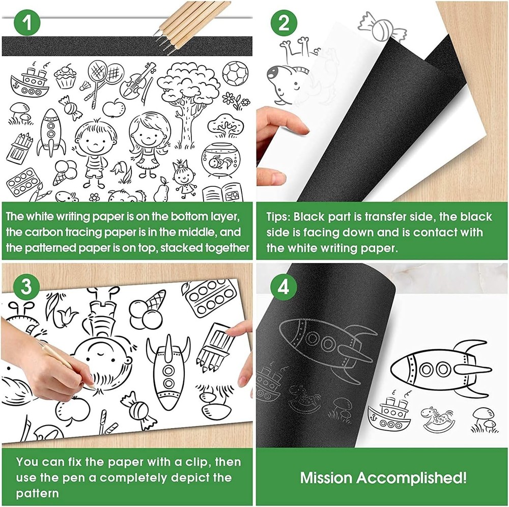 Reusable Blue Graphite Transfer Paper - 30 A4 Sheets for Effortless Art Tracing
