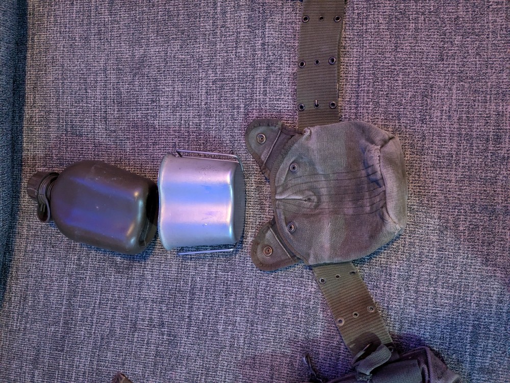 Vietnam era Web Belt Set and Pouches,