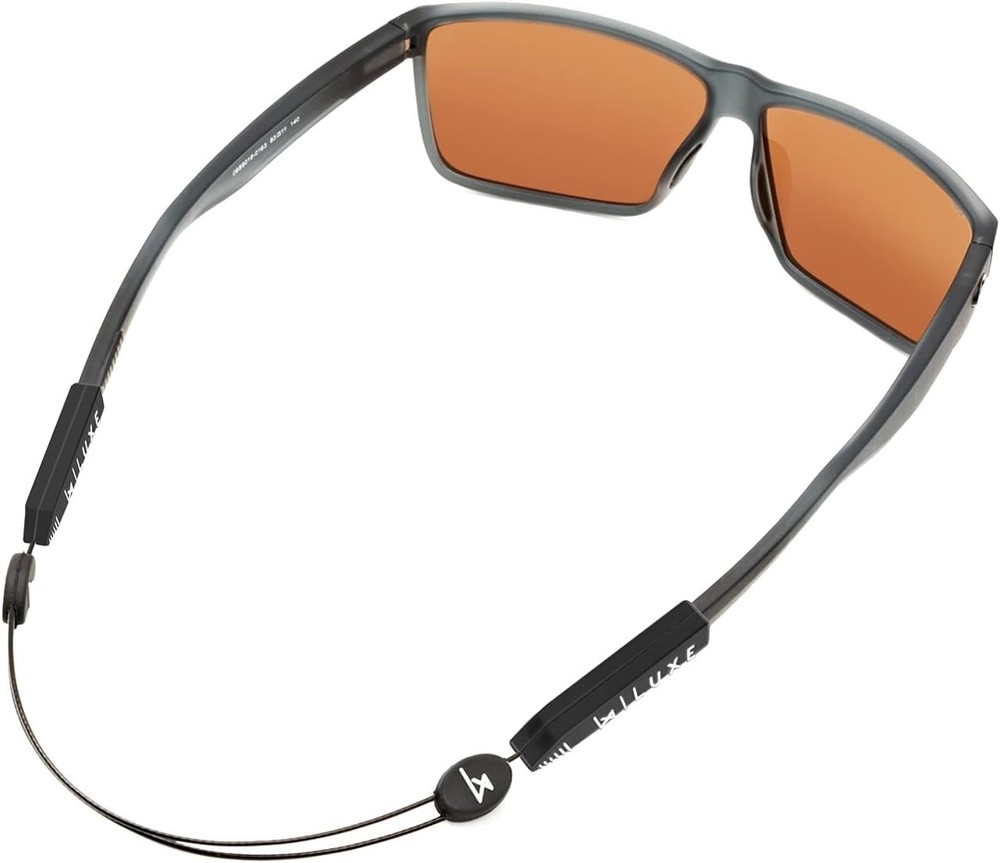 Durable Adjustable Sunglasses Strap | Luxe Black Eyewear Retainer for Active Men