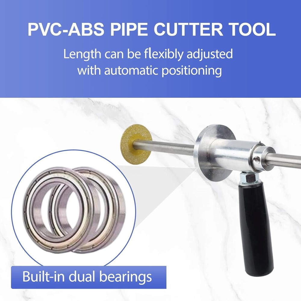 Inside Pipe Cutter for PVC Pipe Cutter, with Handle and 4 Diamond Grit Cutting W