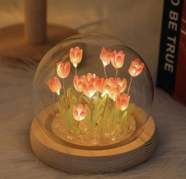 Romantic Tulips Floral DIY Night Light Beginner Robotics Kit