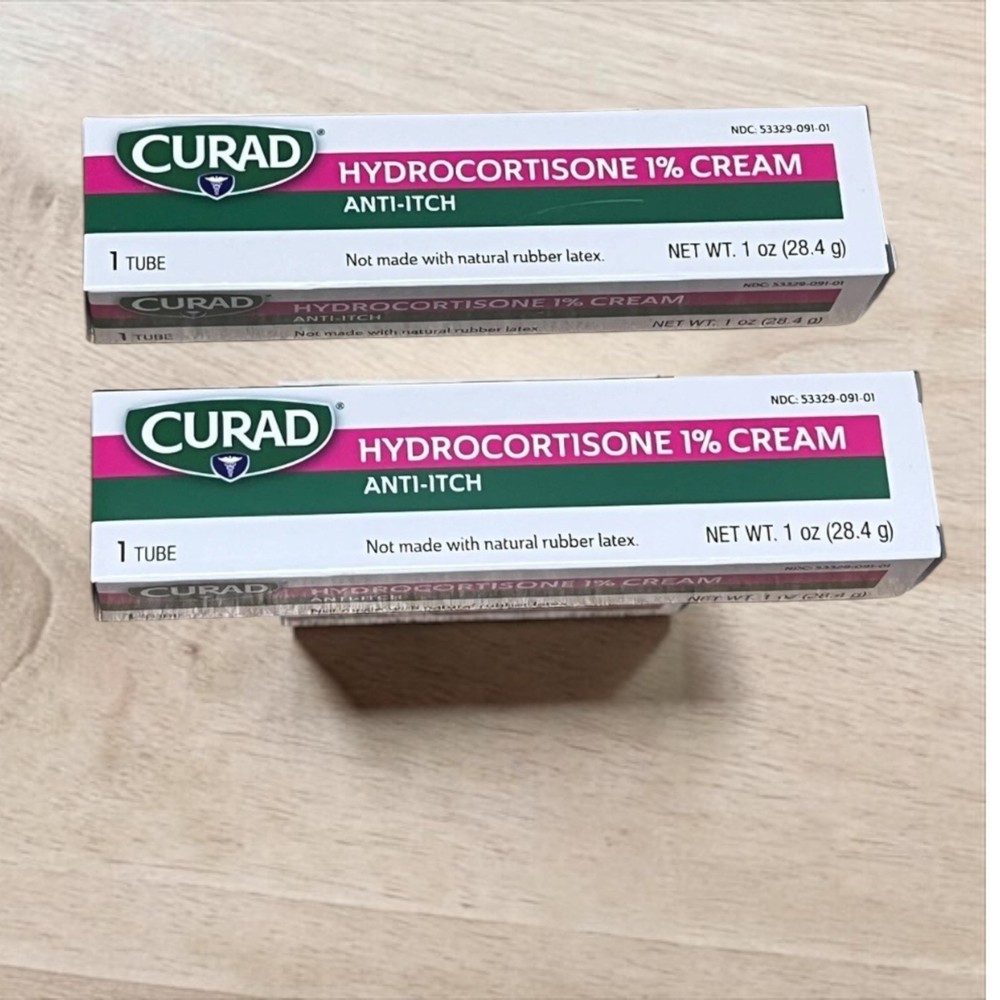 CURAD Hydrocortisone 1% Cream 1 oz - 2 PACK -