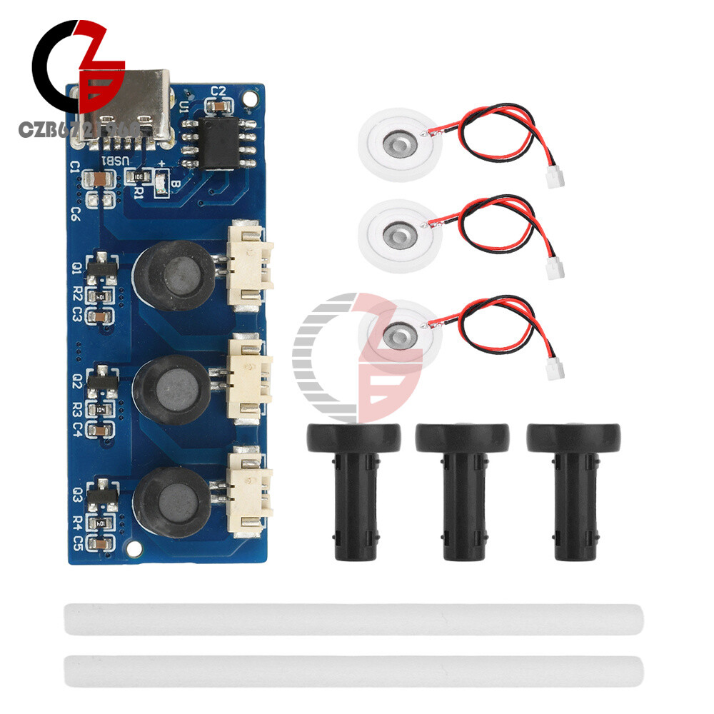 3 Nozzle Humidifier DIY Kit Ultrasonic Mist Maker Atomizing Module Circuit Board