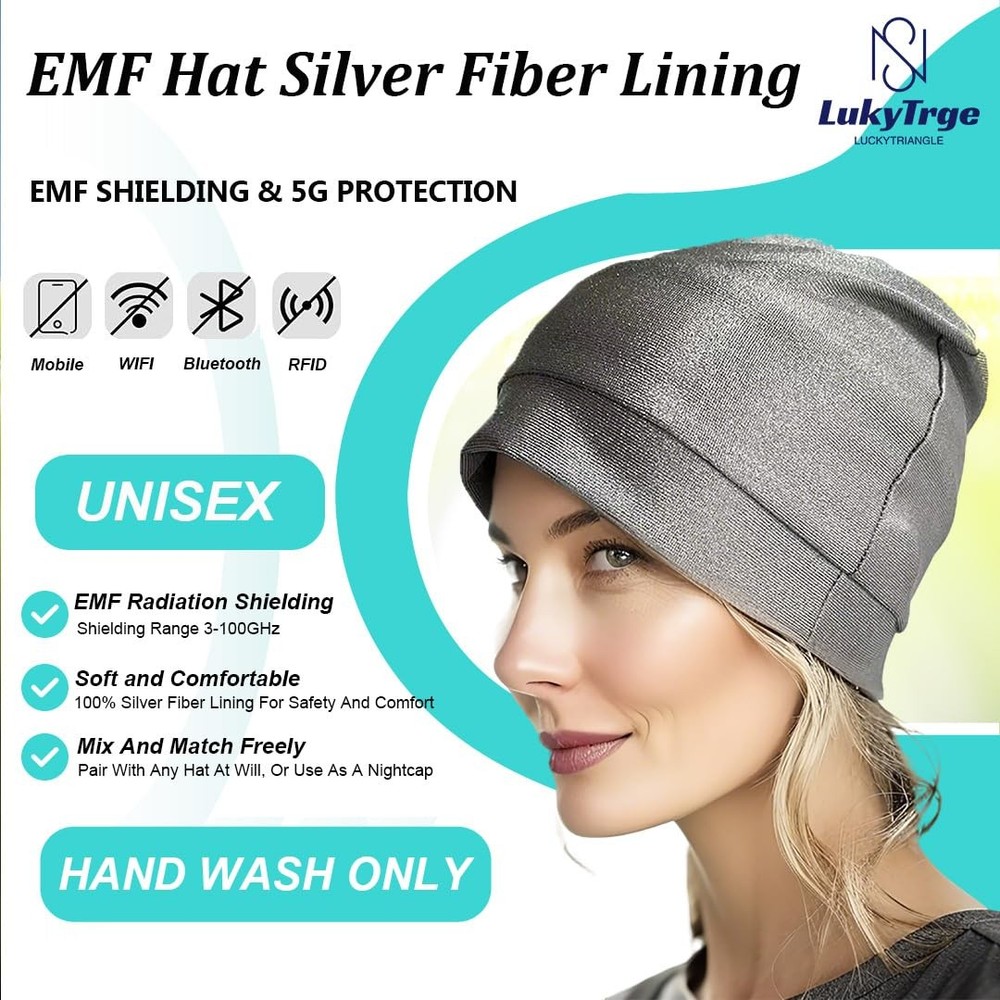 EMF Protection Beanie Hat - Unisex Faraday Cap for Microwave Blocking