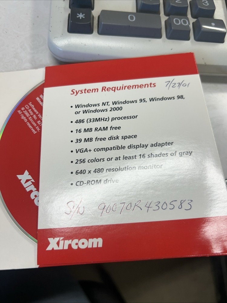 Xircom Wireless Ethernet Adapter Card CWE-1130