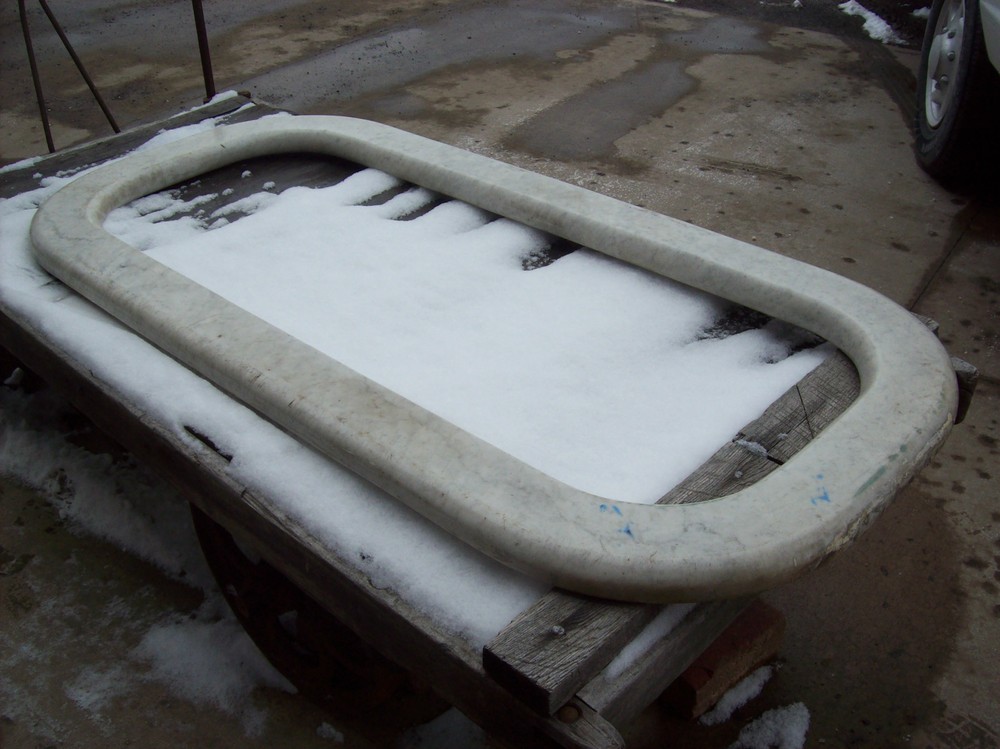 Marble rounded profile Tub ring