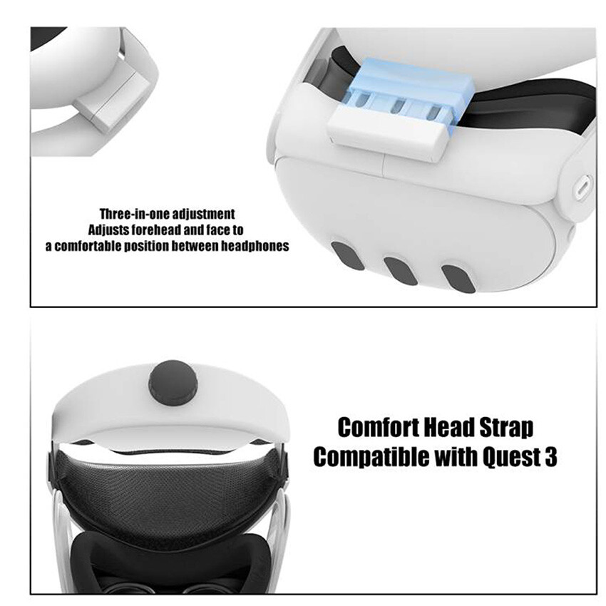 For Meta Quest 3 VR Headset Elite Adjustable Head Strap Comfort VR Accessories