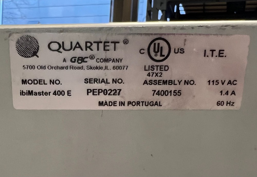 IBICO ibiMaster 400e Binding Machine