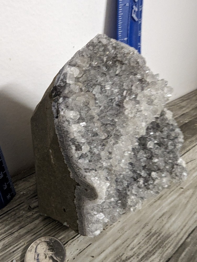 Amethyst standing cut base crystal geode. 2.46 Pounds Lbs Lb