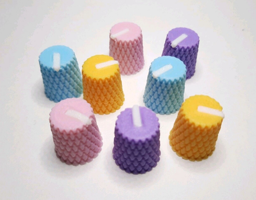 8 Pc Knurled Encoder Knobs Colored 3D printed for MPK Mini SP404 MPC2000XL etc