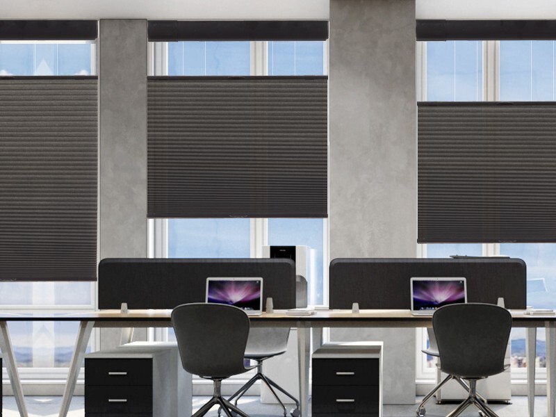 No Drill Top Down Light Filtering Black Cellular Shade Cordless Honeycomb Blinds