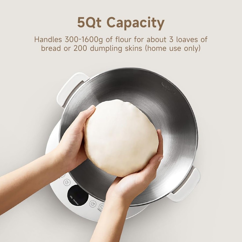 Joydeem Electric Dough Maker with Ferment Function, 5.3Qt Dough Mixer Machine...