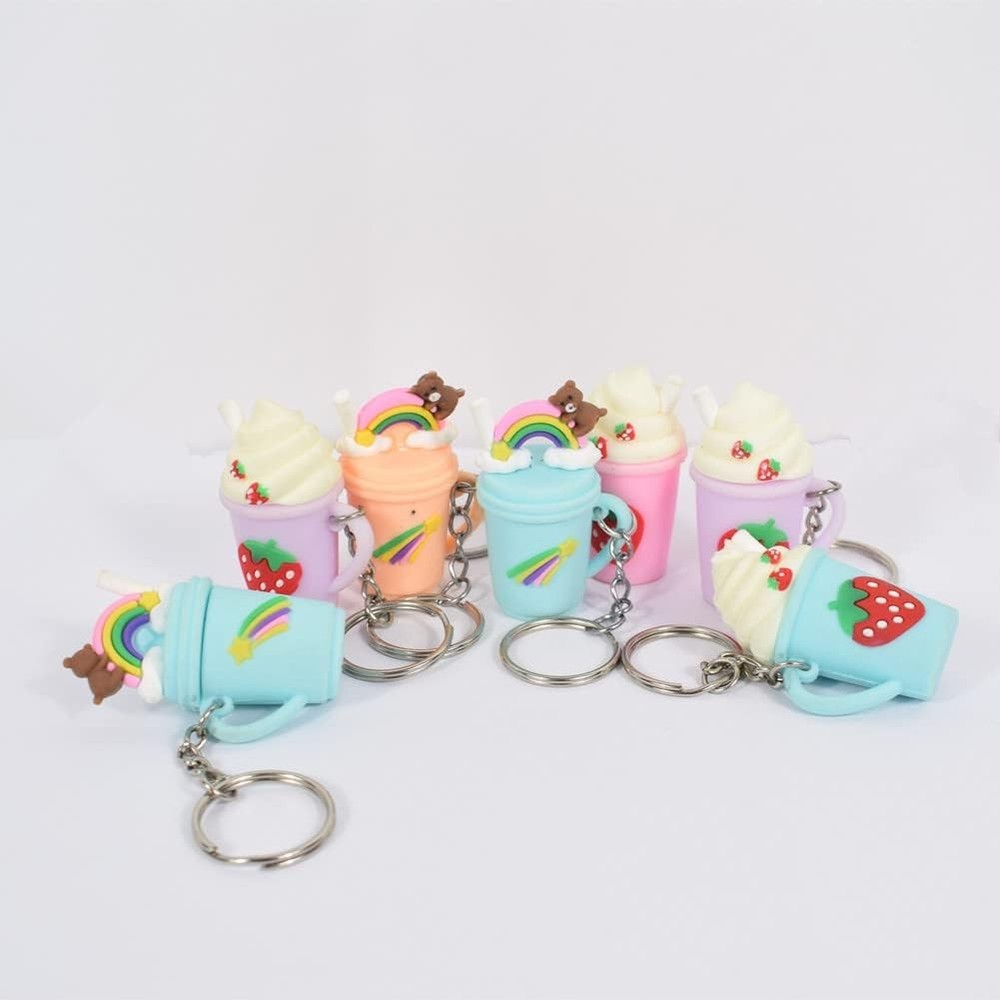 50PCS Bulk Keychains, 1 Inch Key Rings and Chain Silver