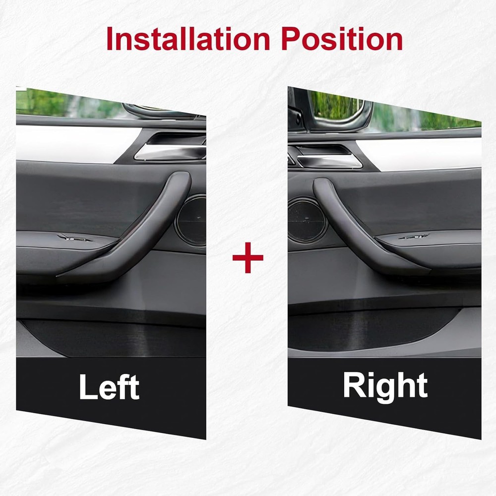 2PCS Black Driver and Passenger Side Door Pull Handle Covers Compatible with BMW