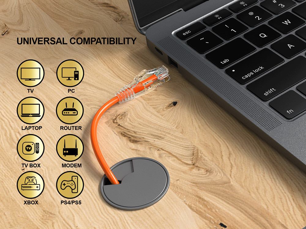 14ft Slim Cat6 28AWG UTP Ethernet Network Patch Cable Snagless, Orange