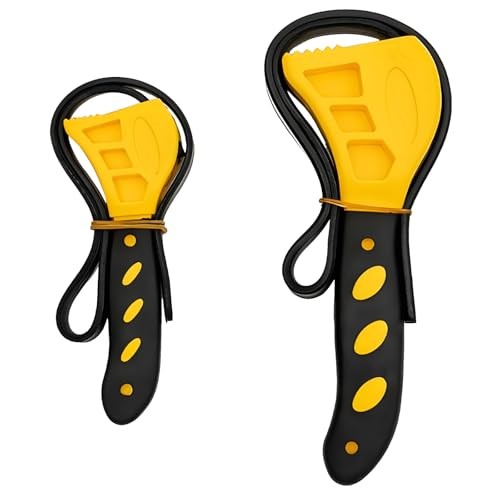 NIXNEHC Upgraded Adjustable Rubber Strap Wrench Set, 2pcs - Max Diameter 6"