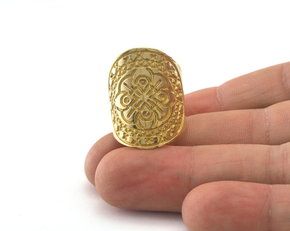 Adjustable Ring Raw Brass 26mm (16.5mm 6US inner size) 2654