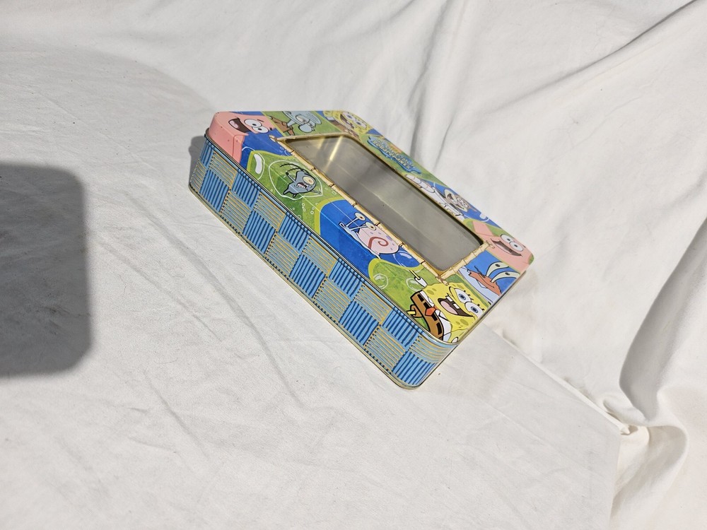 SpongeBob SquarePants and Patrick Tin Box Lunchbox 2007 Nickelodeon Embossed 🔥