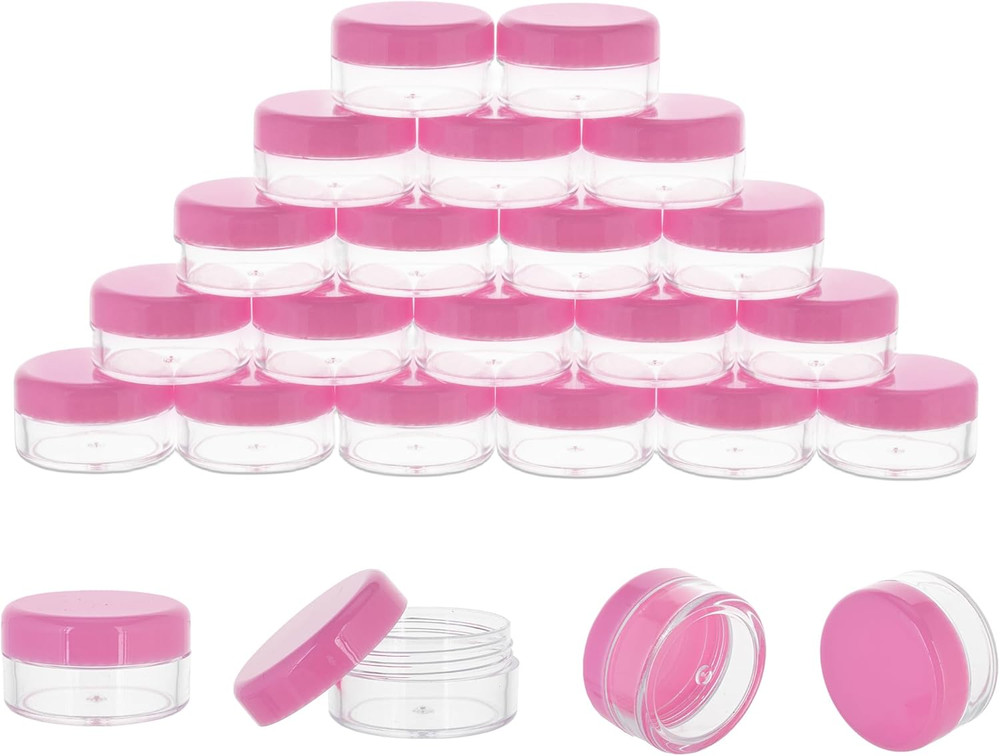 10 Gram 20 Count Sample Containers, Small Plastic Containers with Lids, Empty Sa