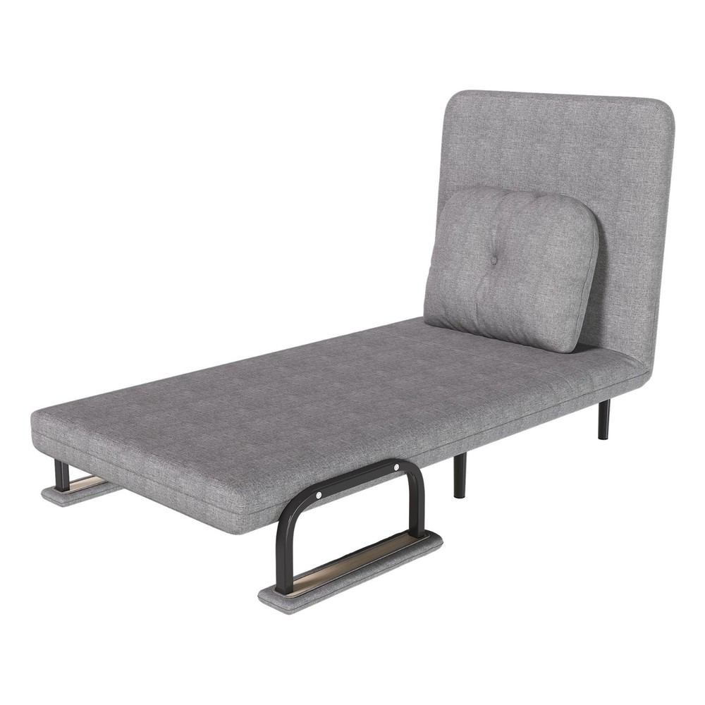 Folding Sofa Bed 5-in-1, Adjustable 5-Position Sleeper with Pillow, Space-Saving