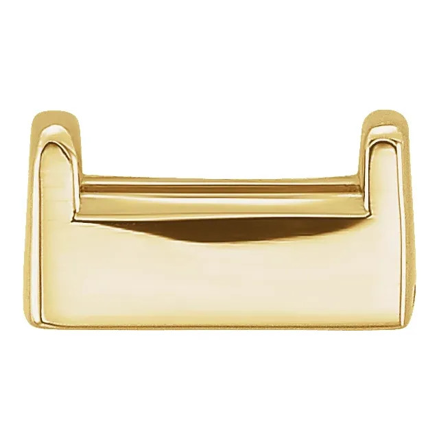 14K Yellow Gold Unset Straight Baguette Solid Base Setting