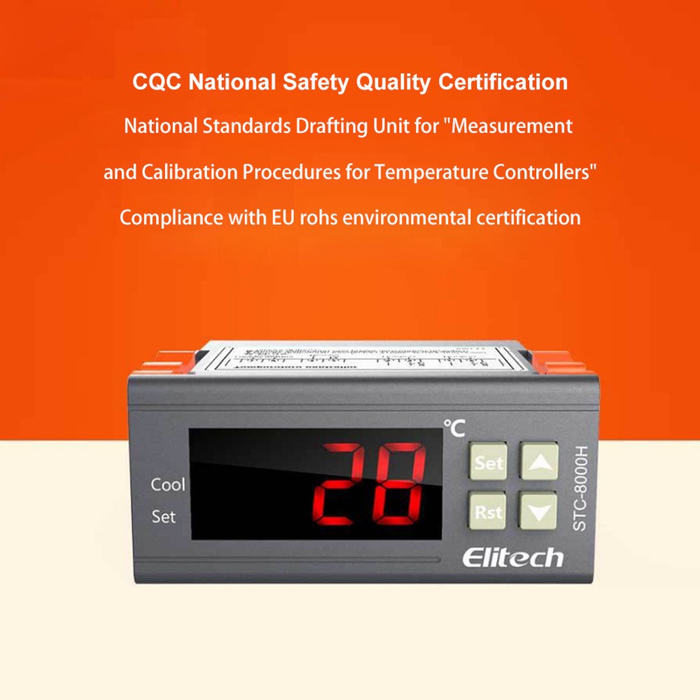 Microcomputer thermostat cooling upper and lower limit setting alarm controller