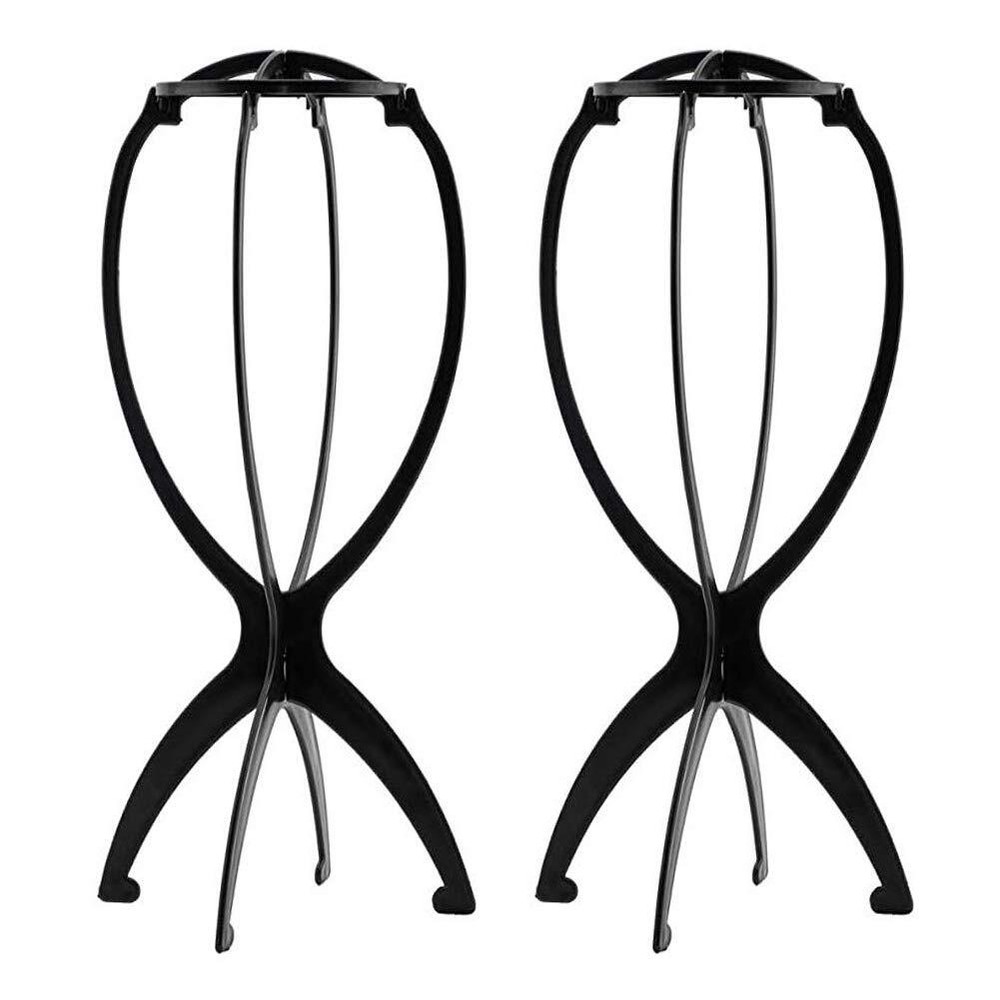 2x Plastic Wig Stand Hat Display Mannequin Head Stand for Styling Drying Display