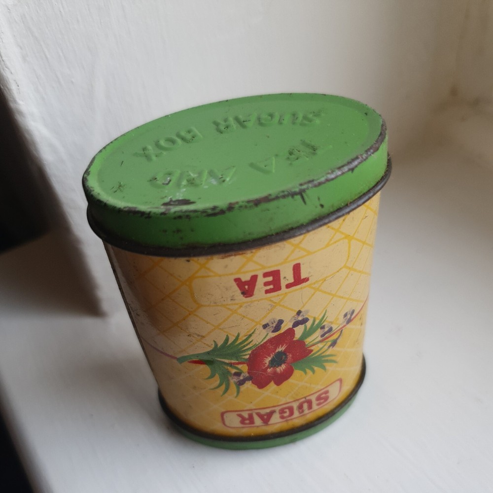 Antique world War 2 Ration Tea And Sugar Tin