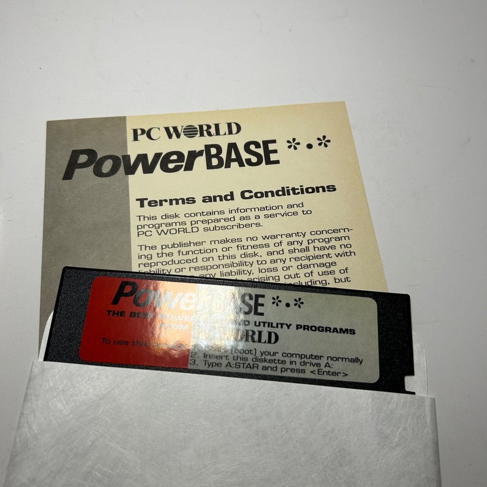 Vintage PC World’s PowerBase 5.25" Floppy Disk Software