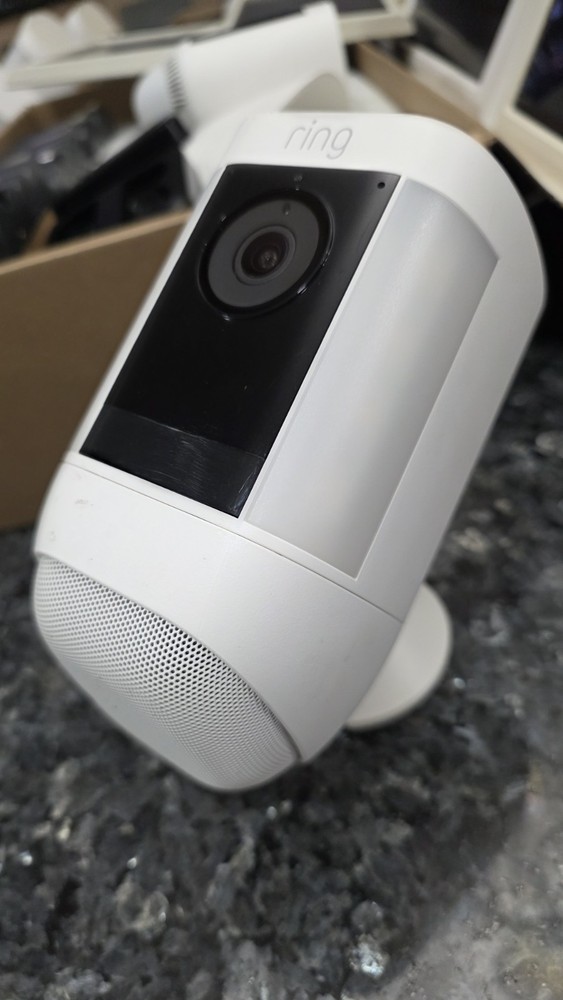 Ring Spotlight Cam 9 Wireless Cameras White Battery Solar Powered IP System