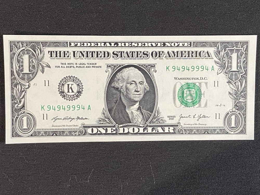 2021 - $1 - Binary Ink Transfer K94949994 - UNC