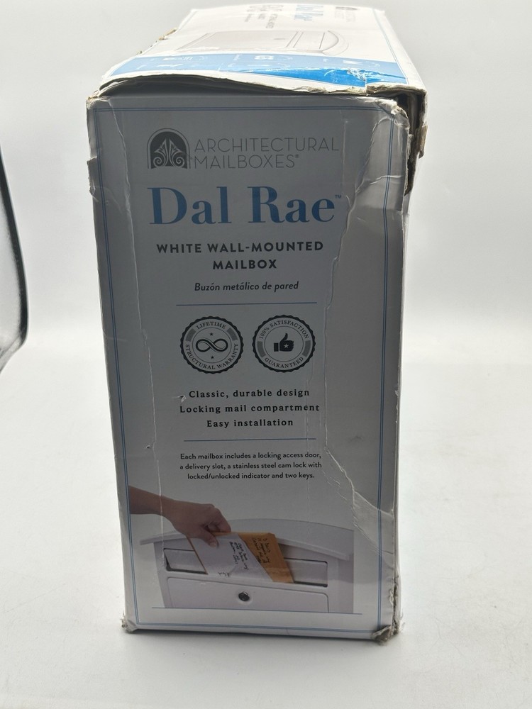 Dal Rae Architectural Mailbox Locking Wall Mount Mailbox 2562W-10 Front Access