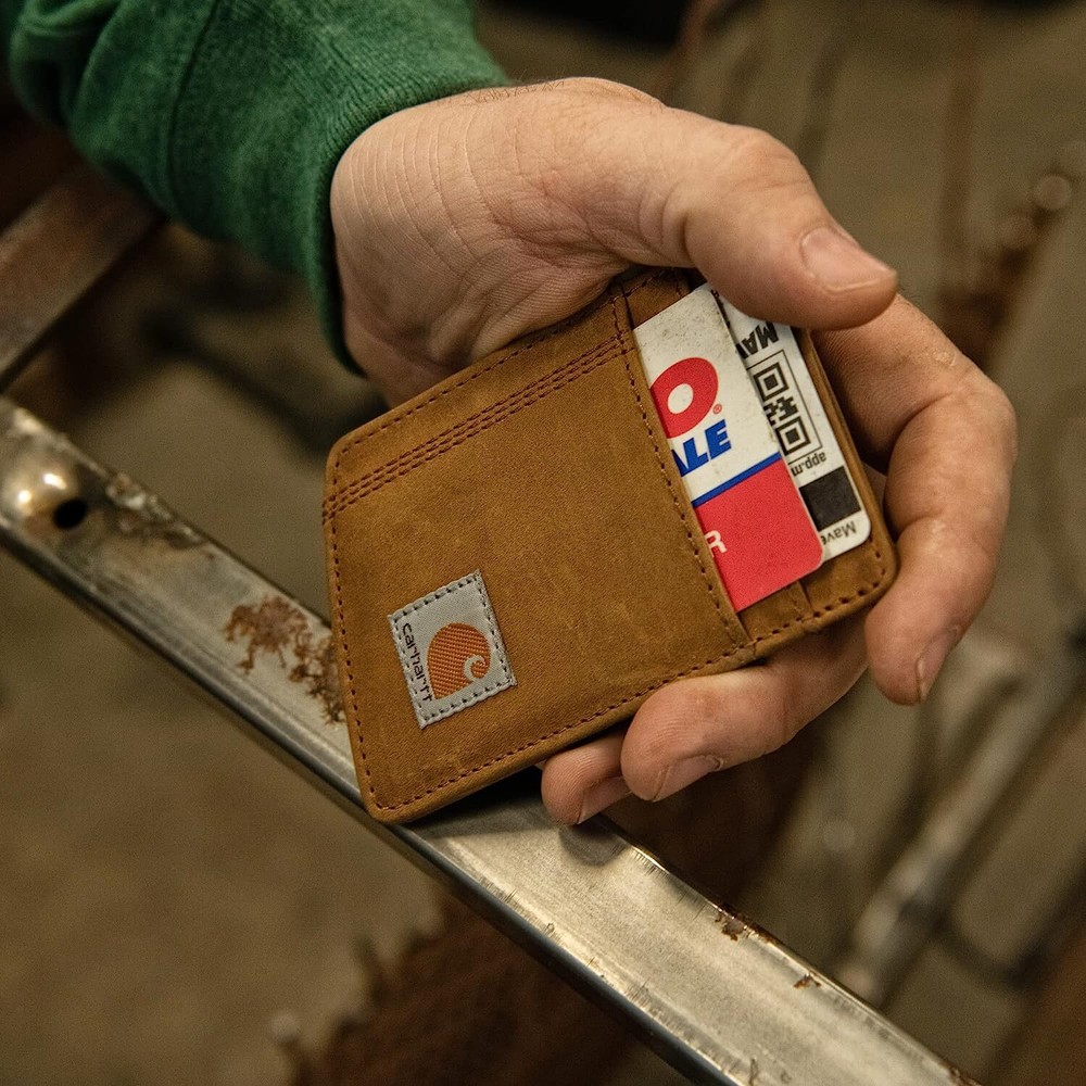 Carhartt Men's Saddle Leather Front Pocket Wallet