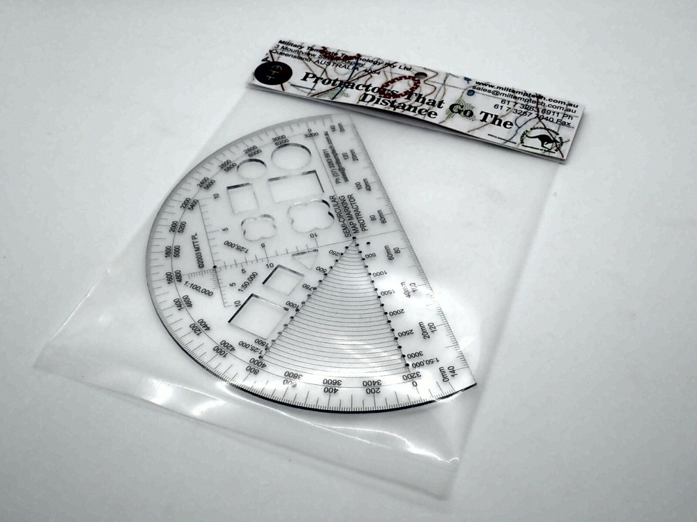 Semi Circular Map Marking Protractor