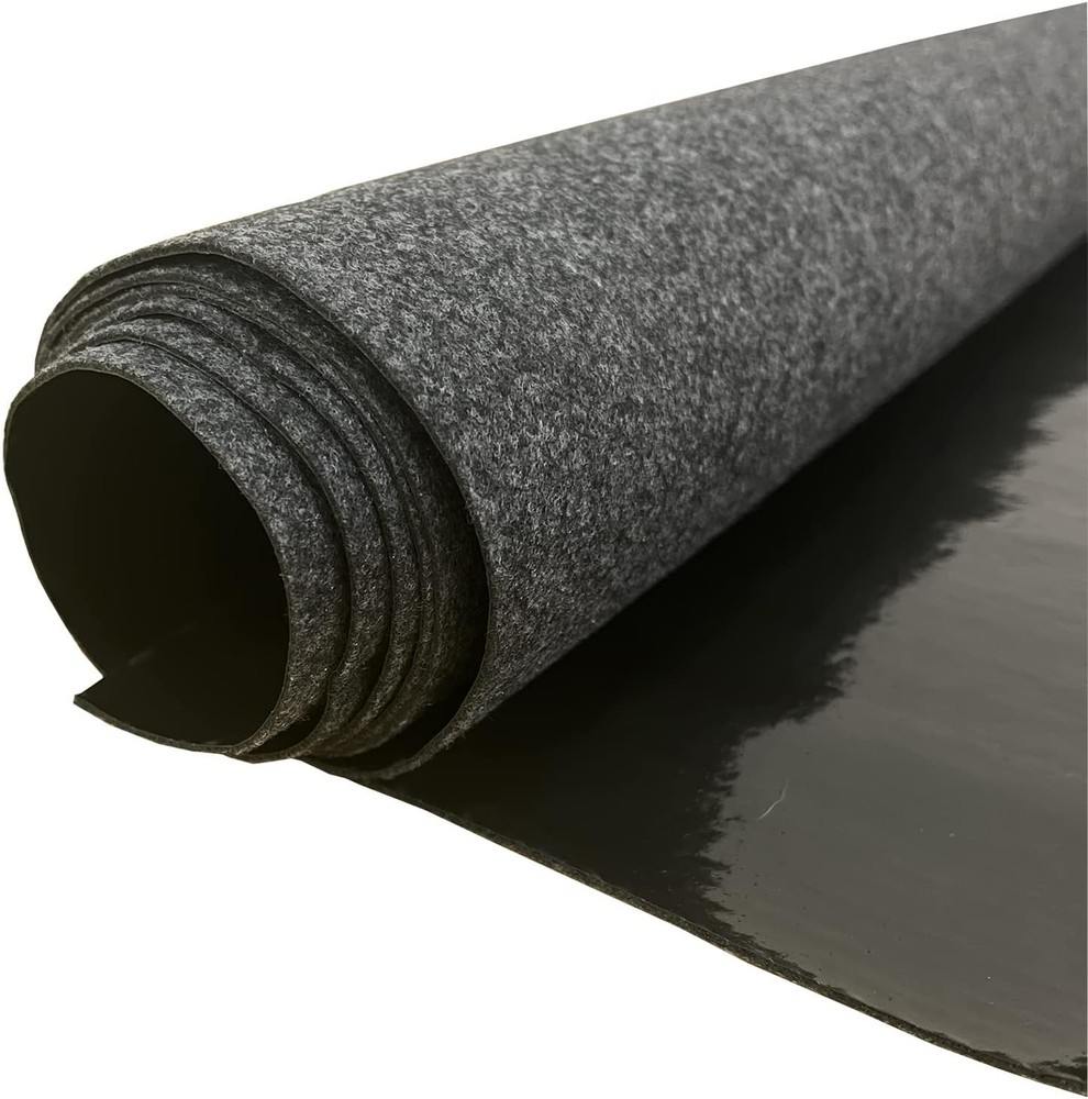 Oil Drip Pan Protection Mat - 3' x 6' (Rectangular), Black and Grey