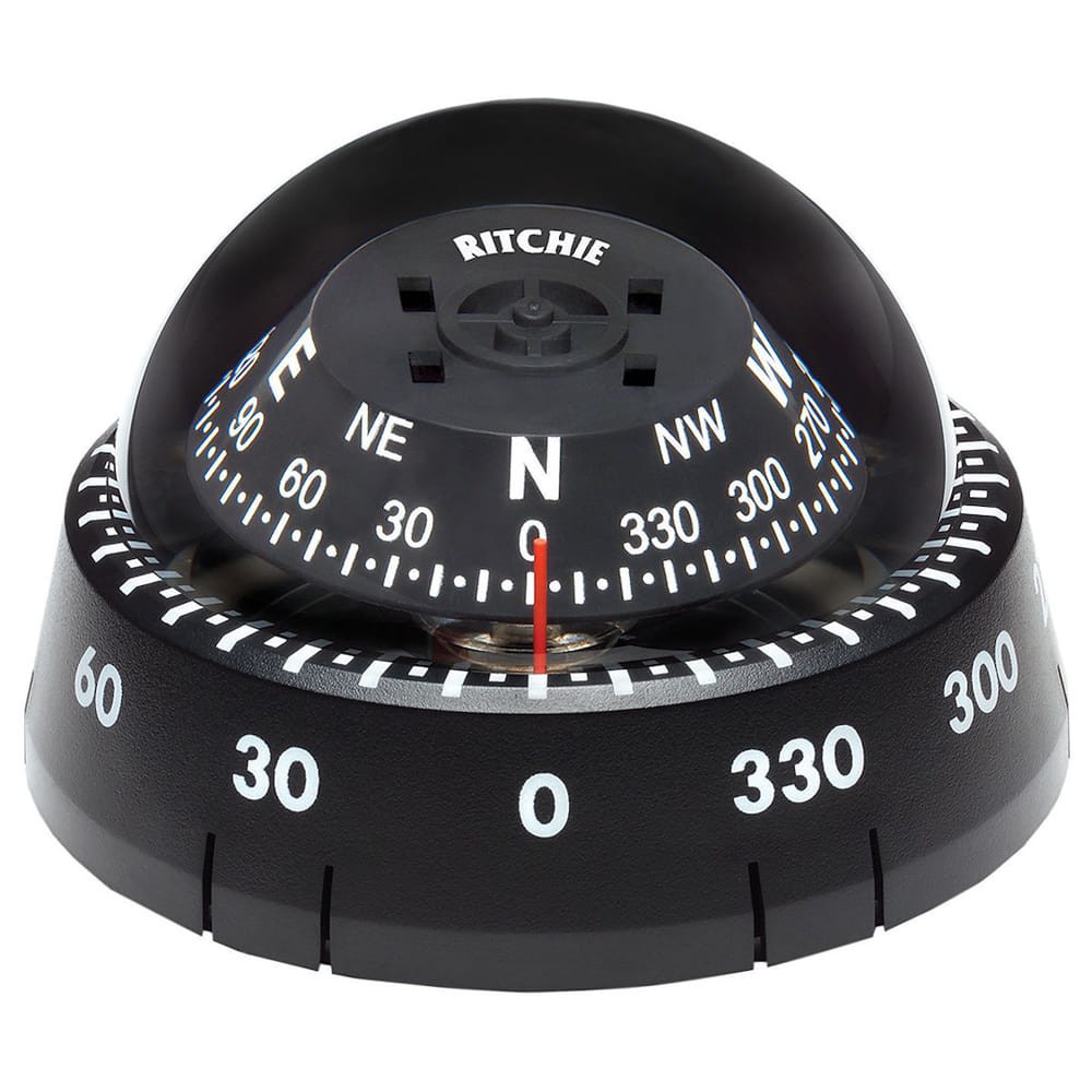 Pivot Black Dial Black Surface Mount Composite Compass
