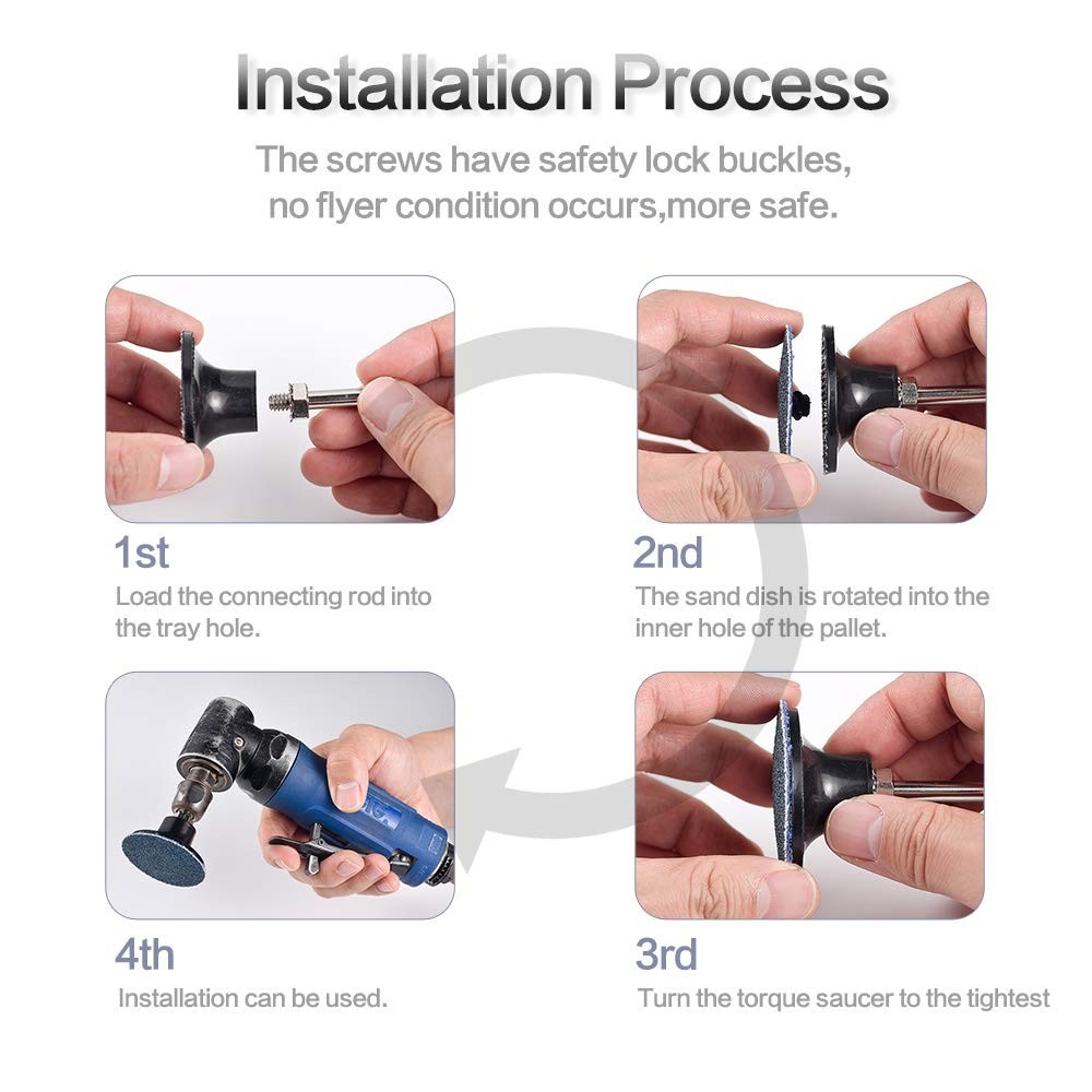Comprehensive 2" Sanding Discs Set with Backer Plate