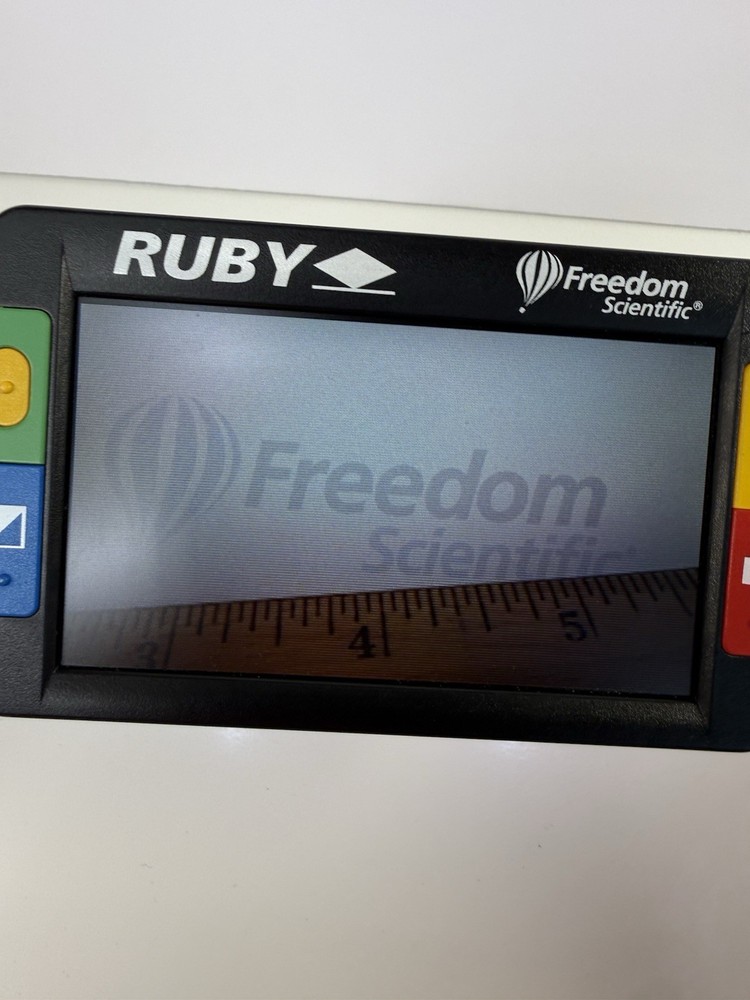 Freedom Scientific RUBY Handheld 5'' Video Magnifier Without Charger WORKING
