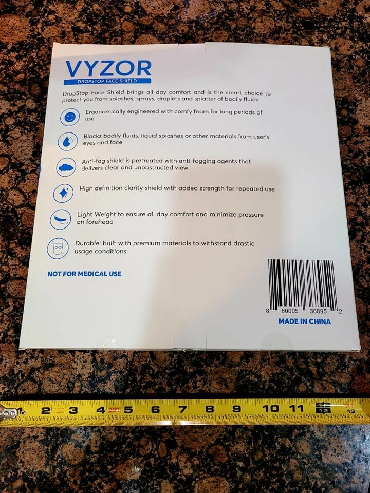 Safety Face Shield Clear Face Shield With Foam, 5-pack