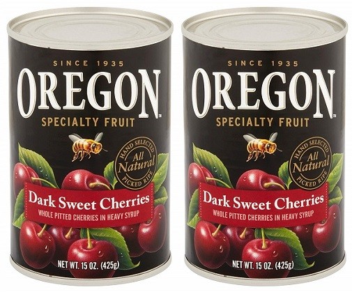 Oregon Specialty Fruit Dark Sweet Cherries 2 Can Pack